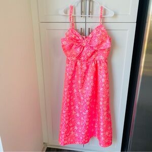 Lilly Pulitzer size 12 hot pink dress Roxie pink Ellie’s